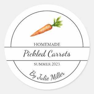 Adesivo Rótulo de Carrots Separados em Casa Simples
