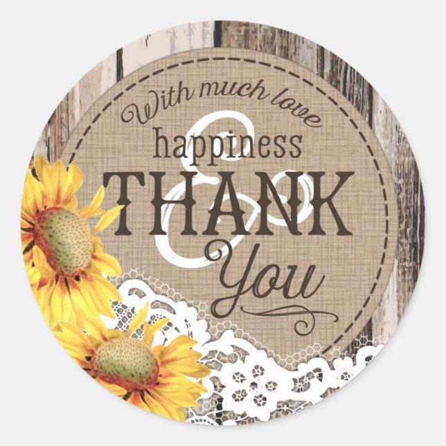 Adesivo Rótulo de Casamento Rústico do Rastreio de Madeira (Frente)