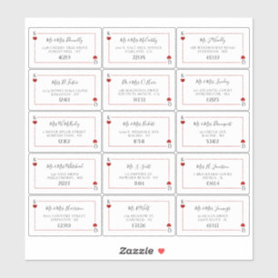 Adesivo Rótulo de Coleção de Casamentos de Cartões de 