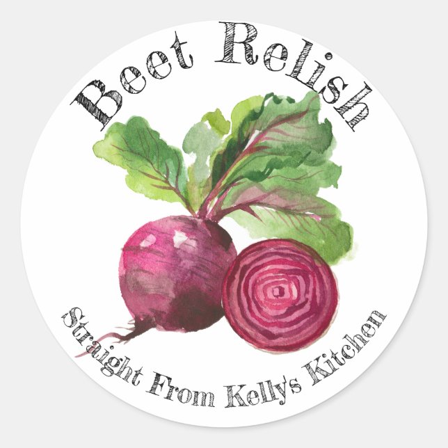 Adesivo Rótulo de Comida de Beet Comercial para Canning Ho (Frente)