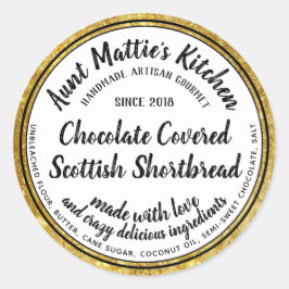 Adesivo Rótulo de Comida de Ingredientes Artisan Gourmet D