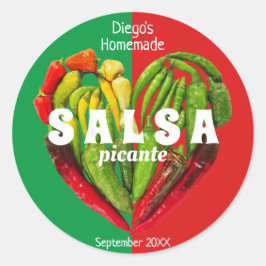 Adesivo Rótulo de comida de pimenta chili vermelha verde d