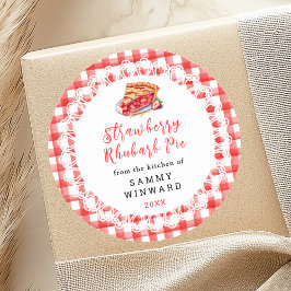 Adesivo Rótulo de Comida de Pintura de Morango