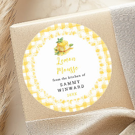 Adesivo Rótulo de Comida do deserto de Lemon Mousse