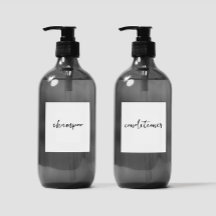 Rótulo de conjunto de produtos de higiene pessoal 