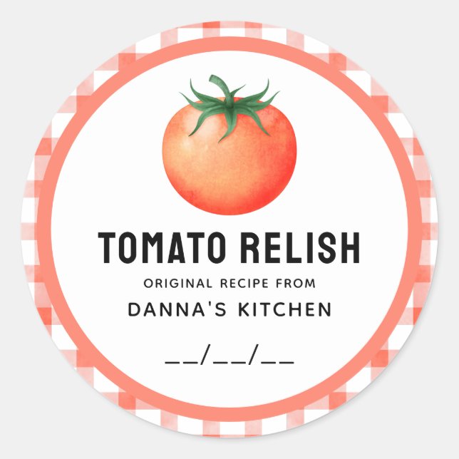 Adesivo Rótulo de conserva de molho de tomate com design x (Frente)