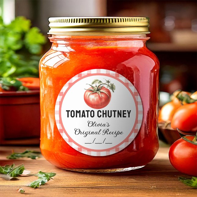 Adesivo Rótulo de conserva de molho de tomate com design x (Criador carregado)
