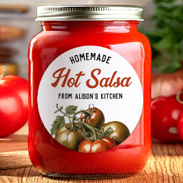 Adesivo rótulo de conserva de Salsa Quente de Tomate