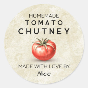 Adesivo Rótulo de conserva vintage de Chutney de Tomate