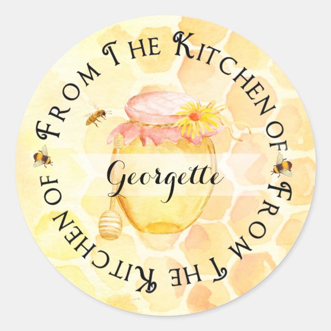 Adesivo Rótulo de conservas de mel (Frente)