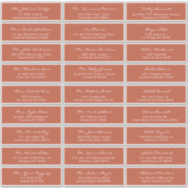 Adesivo Rótulo de Convidado do Terracotta Calliografia Ele