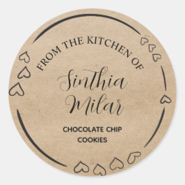 Adesivo Rótulo de Cookies da Rua Cardíaca russa