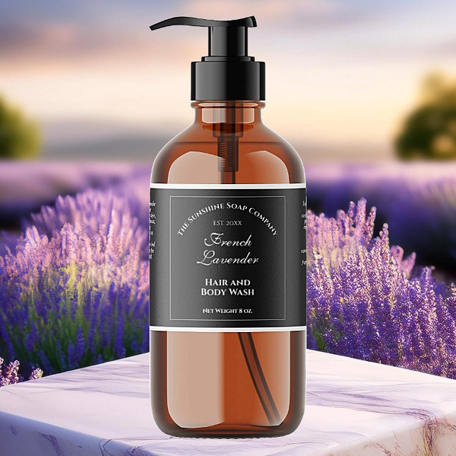 Adesivo Rótulo de Cosméticos à Prova de Água Preta 2" x 6" (Criador carregado)