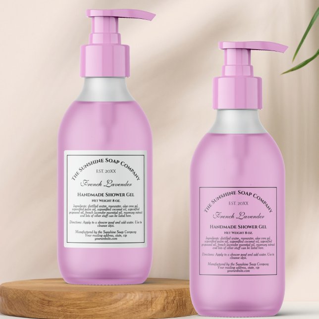 Adesivo Rótulo de Cosméticos Branco com Texto Preto 2,5\"  (Criador carregado)