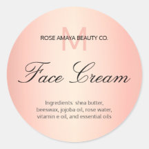 Rótulo de Cuidados com a Pele Creme Facial Monogra