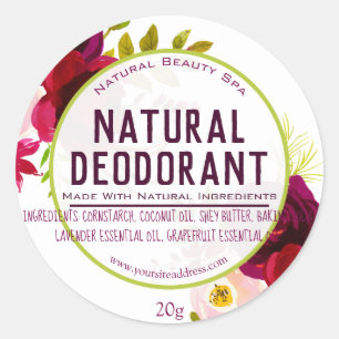 Adesivo Rótulo de Desodorante Natural Personalizável