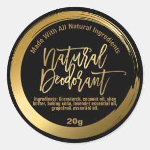 Adesivo Rótulo de desodorante natural personalizável