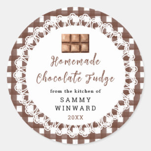 Adesivo Rótulo de Doce de Chocolate Caseiro