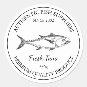 Adesivo Rótulo de Embalagem para Peixes de Atum Fresco