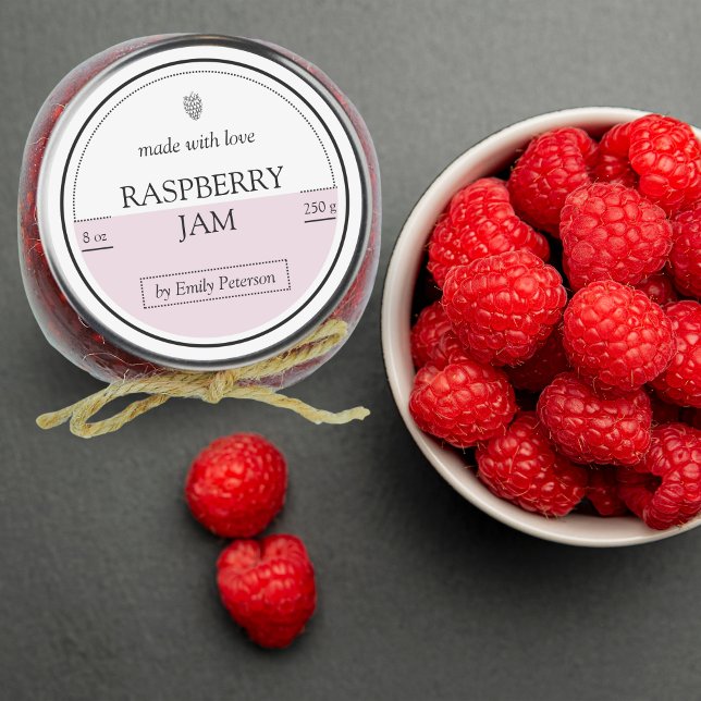 Adesivo Rótulo de Emperramento de Framboesa (raspberry jam)