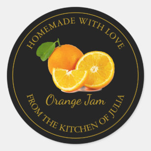 Adesivo Rótulo de Emperramento Laranja Homemade   Preto