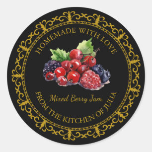 Adesivo Rótulo de Emperramento Misturado de Berry Preto