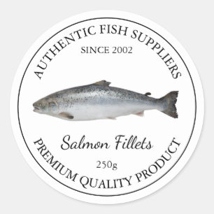 Adesivo Rótulo de Encapsulamento de Filetes de Peixes Salm