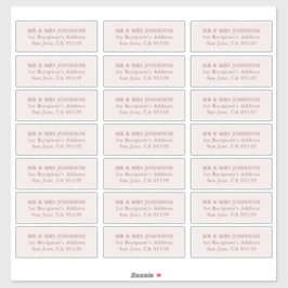 Adesivo Rótulo de Endereço Convidado 21 Diferente Endereço