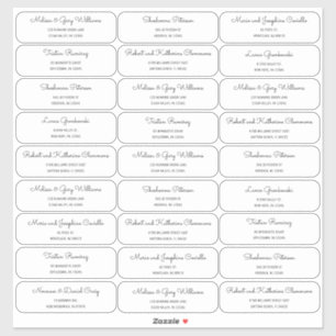 Adesivo Rótulo de Endereço Convidado do MCM Moderno do Séc