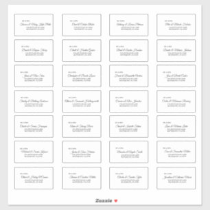 Adesivo Rótulo de Endereço Convidado para Caligrafia Branc