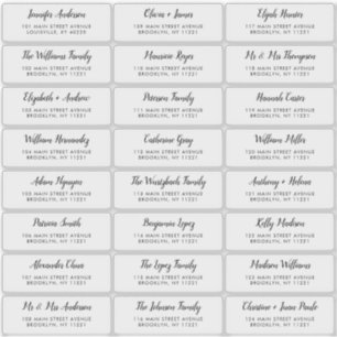 Adesivo Rótulo de Endereço de Convidado de Casamento de 