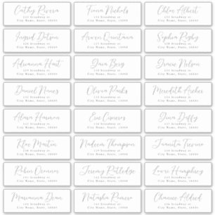 Adesivo Rótulo de endereço de convidado de casamento de sc