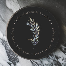 Adesivo Rótulo de Endereço de Devolução com Galho de Olive