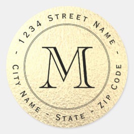 Adesivo Rótulo de Endereço de Devolução da Folha de Bronze