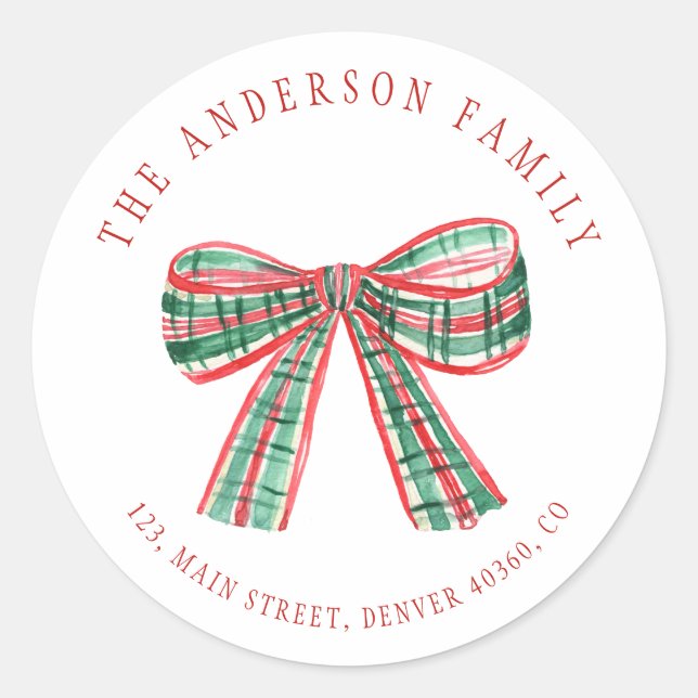 Adesivo Rótulo de endereço de devolução de arco de xadrez  (Frente)