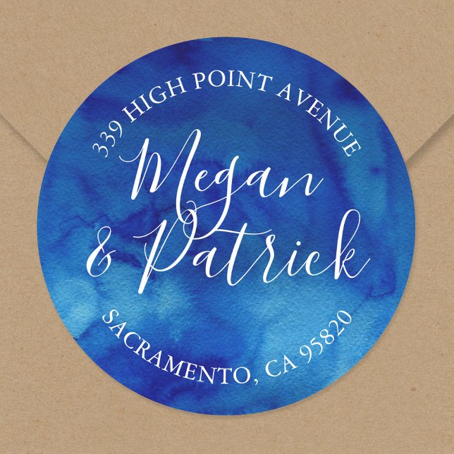 Adesivo Rótulo de Endereço de Devolução de Casamento de Ca (Criador carregado)