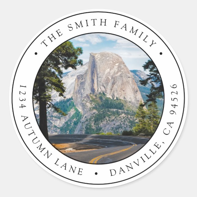 Adesivo Rótulo de Endereço de Devolução de Foto Redonda Pe (Frente)