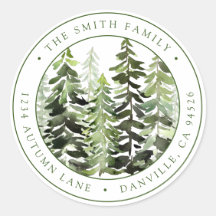 Rótulo de Endereço de Devolução de Natal Redondo P