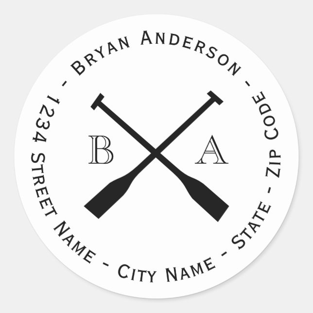 Adesivo Rótulo de Endereço de Devolução de Oars (Frente)