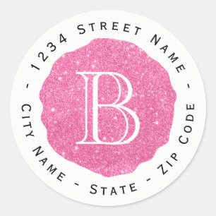 Adesivo Rótulo de Endereço de Devolução do Monograma R