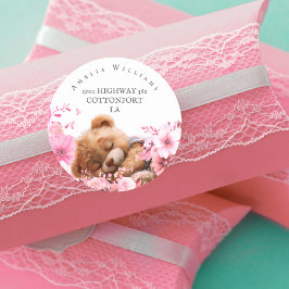 Adesivo Rótulo de Endereço de Devolução do Urso de Teddy F