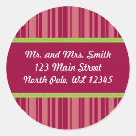 Adesivo Rótulo de Endereço de Faixa de Canes de Candy - Re