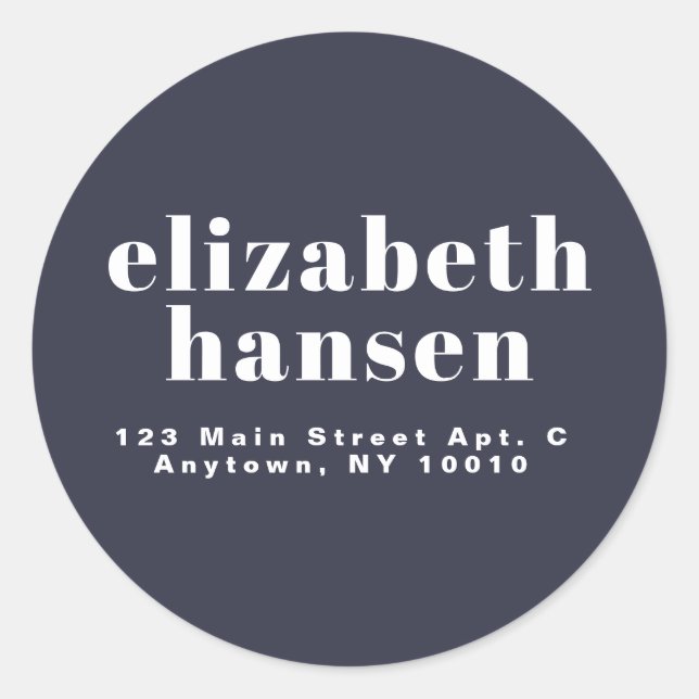 Adesivo Rótulo de Endereço de Retorno Azul Ronda do Marinh (Frente)