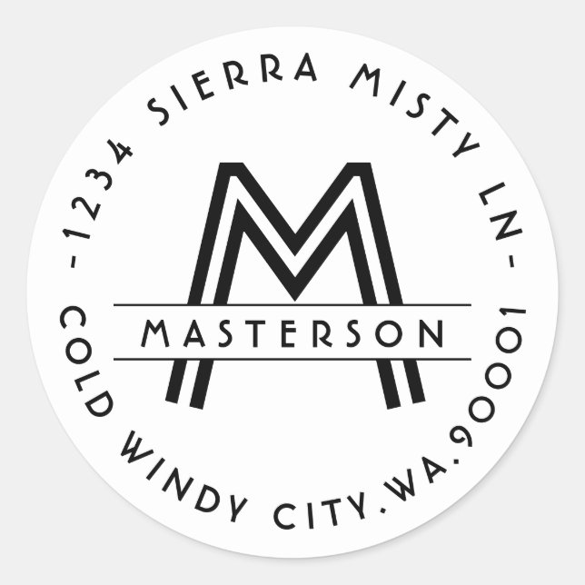 Adesivo Rótulo de Endereço de Retorno da Decodificação BW  (Frente)