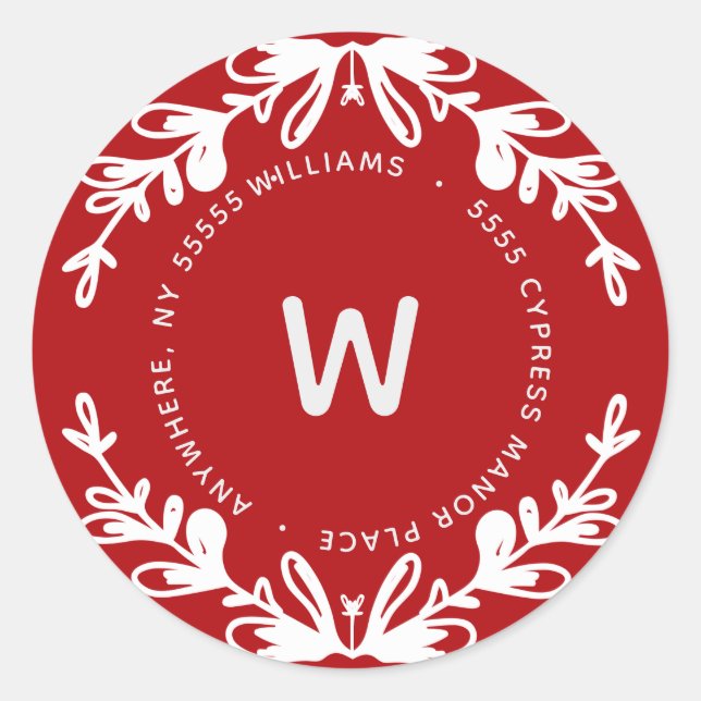 Adesivo Rótulo de Endereço de Retorno de Feriado Personali (Frente)