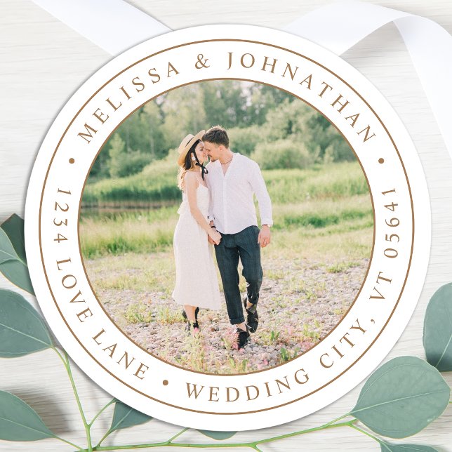 Adesivo Rótulo de Endereço de Retorno de Fotografia Person (Criador carregado)