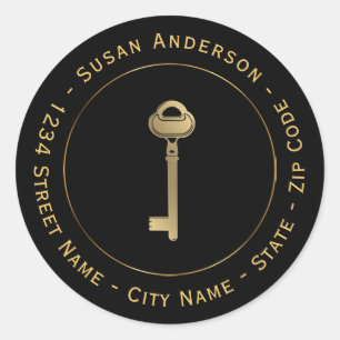 Adesivo Rótulo de Endereço de Retorno de Imóveis de Chave