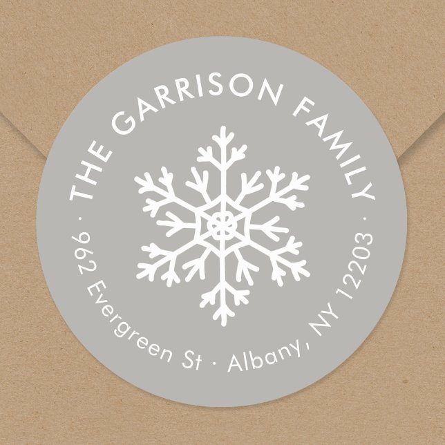Adesivo Rótulo de Endereço de Retorno do Círculo de Neve d (Criador carregado)