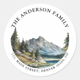 Adesivo Rótulo de endereço de retorno do litoral da flores