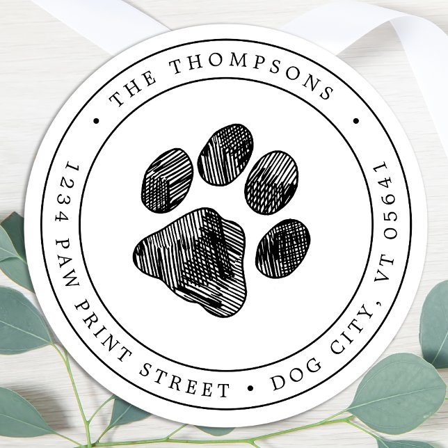 Adesivo Rótulo de Endereço de Retorno Simples para Impress (Criador carregado)